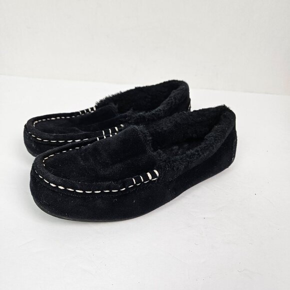 Koolaburra by UGG Youth Riley Shimmer Moccasin Slipper Black 1116742 2 - Picture 7 of 10